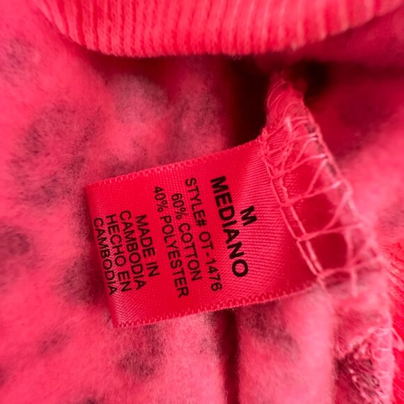 NEW! Love Peace Hope By Zenana Colorado Hooded Sweater Leopard Pink Medium - Picture 6 of 11